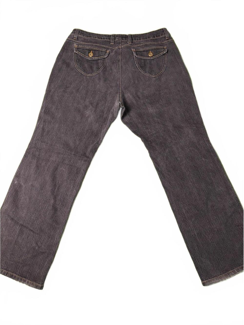 Y2K Baccini Jeans 18W Black Wash Bootcut Flap Pocket
